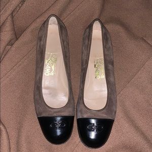 Salvatore Ferragamo beige and black classic